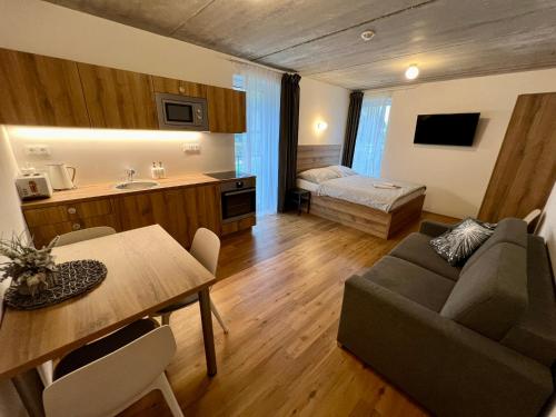 1 queen bed, 1 sofa bed