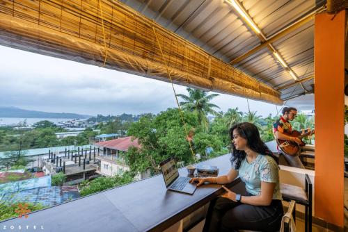 balkon/terras, Zostel Port Blair near Samudrika Marine Museum