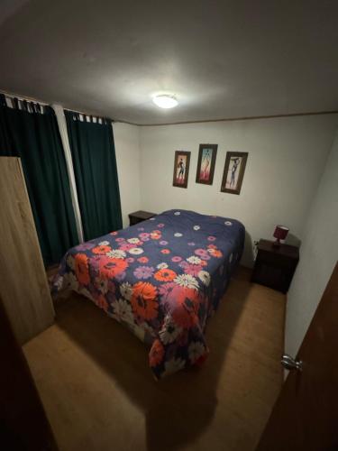 1 double bed, 2 bunk beds