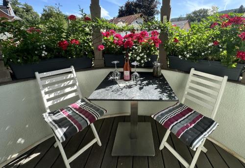 Erkély/terasz, FeWo Burgblick in Bad Blankenburg