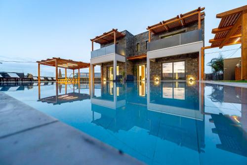 Petra Luxuria Villa with Private Heated Pool gîte à louer Kallithéa