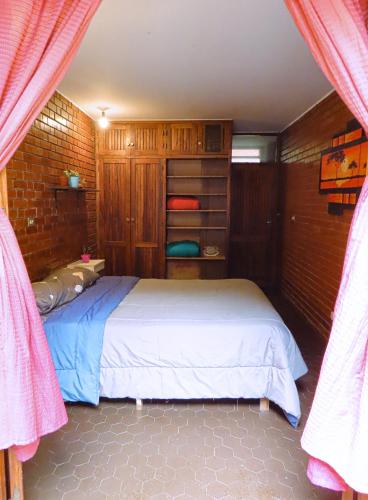1 double bed, 2 bunk beds