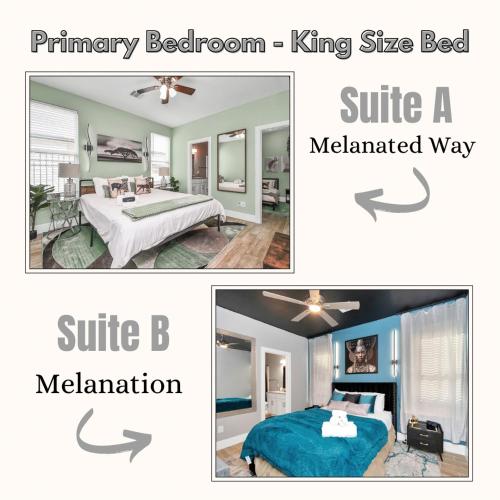 2 Homes*Sleeps 9*Gated Parking* Near NRG