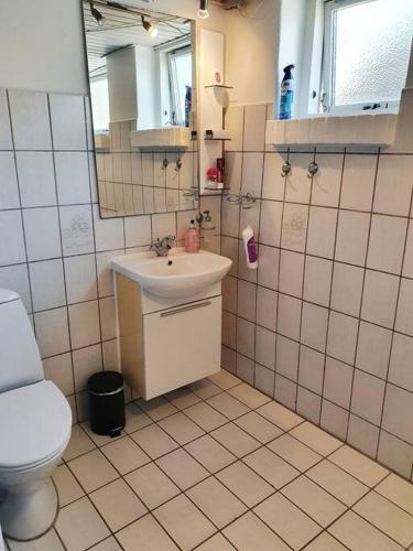 Zuhanyzó, Cozy basement apartment in the center in Hirtshals