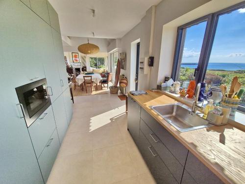 Konyha, 727-Superbe vue mer, grand confort, les pieds dan in Audierne