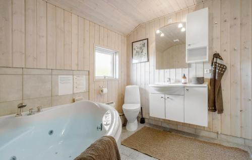 Bathroom, Four-Bedroom Holiday Home In Glesborg in Glesborg