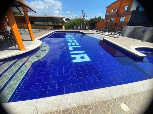 Swimming pool, Hotel Cafelia boutique in Cerritos