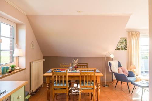 Kitchen, Ferienwohnung Mia, 1 OG in Westerdeichstrich