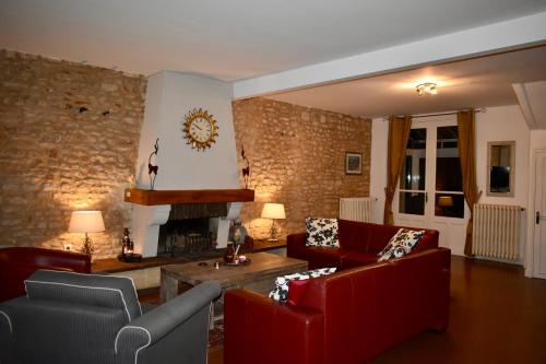 Koplietošanas atpūtas telpa ar TV, Vakantiehuis Bourgondie in Moulins-Engilbert