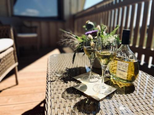 Balkons/terase, Wiesnblick Café & Zimmer (Wiesnblick Cafe & Zimmer) in Aidhausen