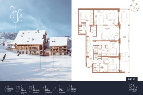 Antares NAOS 303 - luxury apartment ski inski out in Meribel