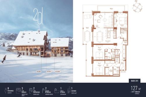 Antares NAOS 201 - luxury apartment ski inski out in Meribel