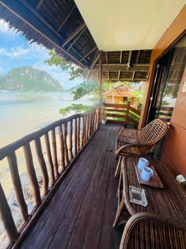 Hut sunset view