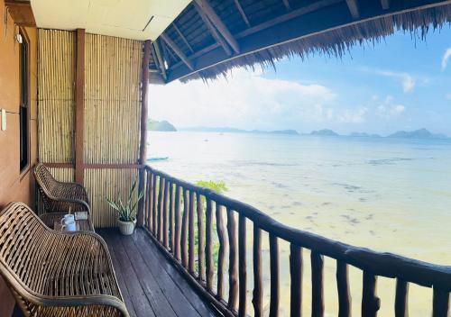 Hut sunset view