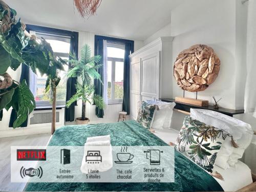 04 Tourcoing - ST BARTH Style Jungle ROOM chambre d'hôte Tourcoing