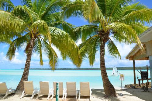 Strand, Aitutaki Village in Aitutaki