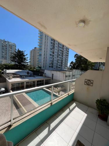 شرفة/ تراس, Monoambiente Luna Azul in Pine Beach