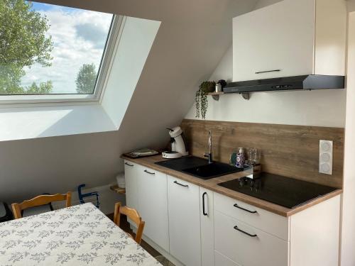 virtuve, Gîte des Comtes du Perche 2 logements indépendants de 40 et 25 m2 (Gite des Comtes du Perche 2 logements independants de 40 et 25 m2) in Le Theil-sur-Huisne