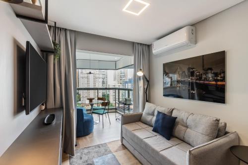 Fantástico Apto Luxo 50m2 com Vaga de Garagem no Brooklin, San Paolo