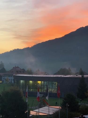 balkon/terras, Appartement de charme rénové (Appartement de charme renove) in Charmey