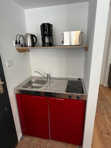 廚房, Ferienwohnung - Im Zentrum von Elsterwerda in 埃爾斯特爾韋爾達