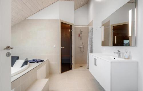 Bathroom, Beautiful Home In Idestrup With Sauna in Idestrup