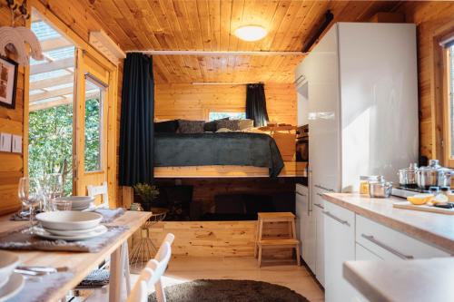 CozyTiny house at lake with sauna in Kamenice