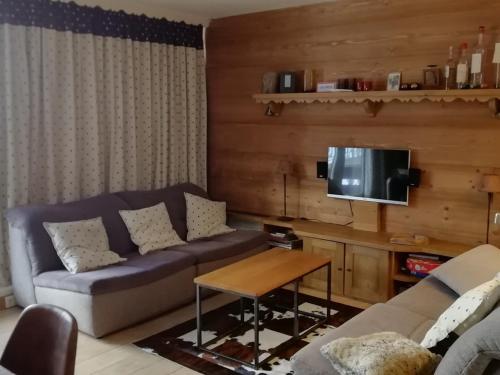 Charmant duplex 4 pieces, 10 pers, pieds des pistes, WiFi, parking optionnel - FR-1-411-833 in Les Villards