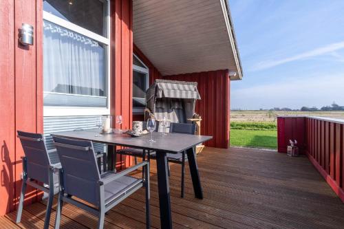 Balkons/terase, Ferienhaus Robbi ⇒ Urlaub am Meer in Wesselburenerkoog