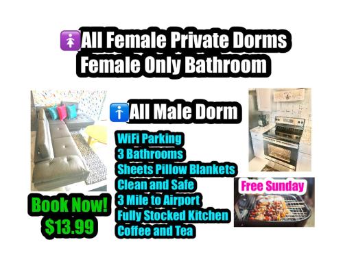 Miami International Hostel - Airport - Downtown- Wynwood - Little Havana Women Only Rooms - Men Only