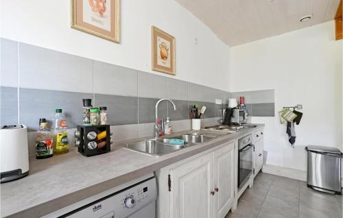 virtuve, 2 Bedroom Gorgeous Apartment In Codognan in Codognan