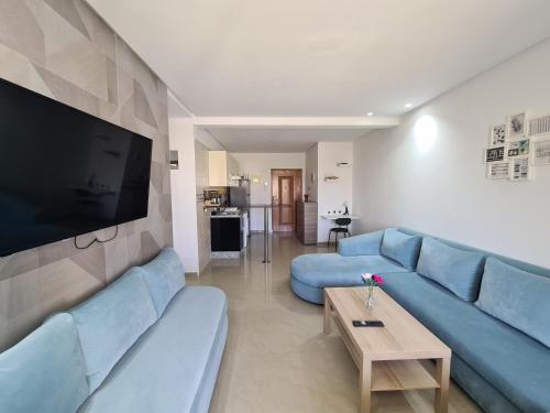 Shared lounge/TV area, Charmant appartement en residence piscine in Cabo Negro