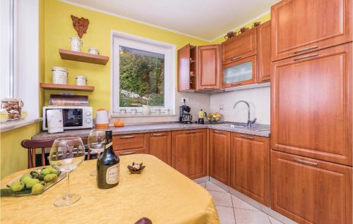 廚房, 扎格爾四號度假屋 (Nice Home In Brsec With House Sea View) in 比斯薩克