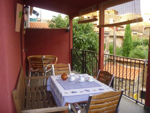 balkon/terras, Casa Rural Don Romualdo in Casar De Palomero
