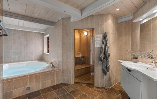 Bathroom, Four-Bedroom Holiday Home In Romo in Romo Kirkeby