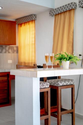 Kitchen, In Wotoch Departamentos con Estacionamiento in San Juan