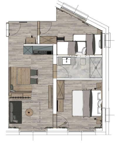 Two-Bedroom Apartment with Balcony