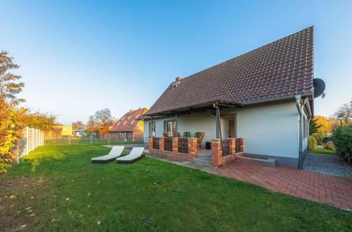 Erkély/terasz, Ferienhaus Casa Castagno mit Garten, Balkon und Sauna- heißt Sie herzlich willkommen! in Alt Schwerin