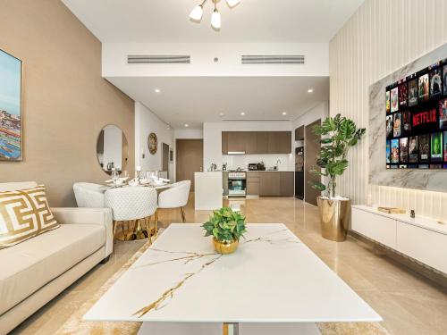 Luxury 1BR 5min to Dubai Mall Burj Khalifa View from pool, Dubái (foto 8)