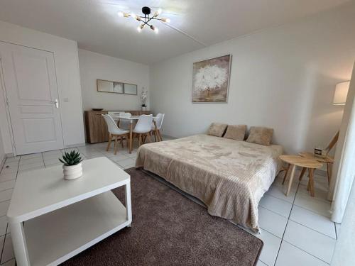 T2 lumineux 4 pers, pisc,plag 2min, park priv,wifi near Chez tata