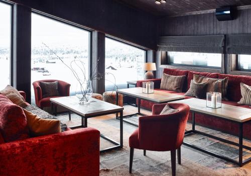 Shared lounge/TV area, Pellestova Hotell Hafjell in Oyer