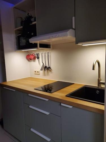 廚房, Wohnung mit Aussicht in 弗羅伊登施塔特