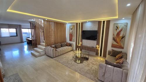 Shared lounge/TV area, Villa de Luxe L'Atlas Zen Agadir centre in Inezgane