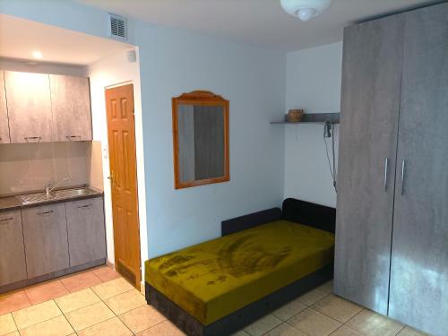 1 twin bed, 1 sofa bed