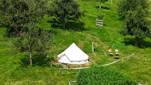 Tipi Zelt mit Bergsicht