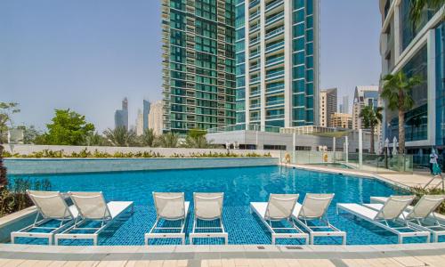 Stylish 1BR apartment is Address Beach Residence, Dubaj (zdjęcie 3)