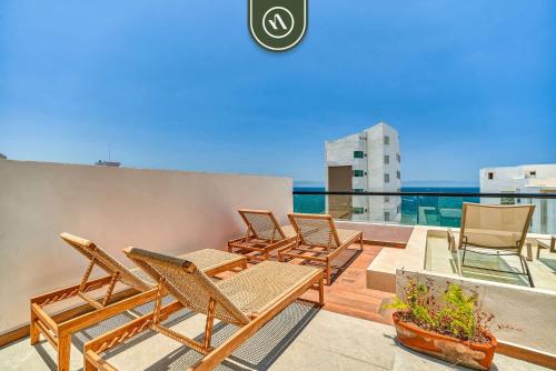 Full Equipped Studio - Amazing Rooftop Pool - Oceanview in Bucerías, Mexico