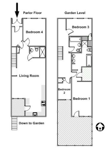 2 bedrooms with one private bathroom in lovely home, New York (fotografie 7)