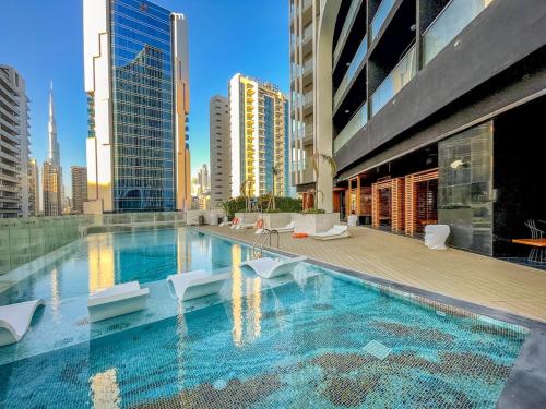 StayShort - Awesome Studio Apartment with Burj Khalifa View at Business Bay, Дубай (фото 5)
