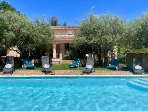 Les Oliviers - Villa 10 personnes - 5 min Ardèche gîte à louer Saint-Julien-de-Peyrolas